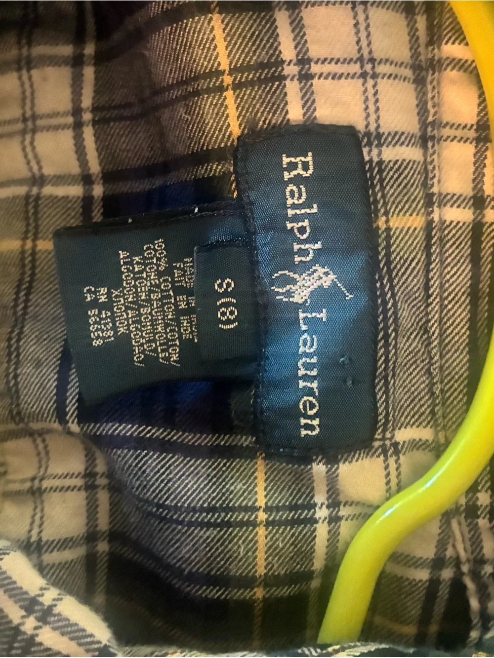 Ralph Lauren Blue and White Plaid Button-Down Shirt